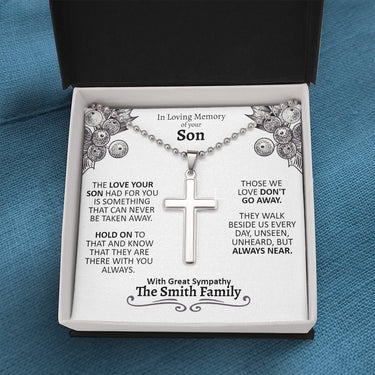 Memory of your Son Cross Necklace - Love You This Much